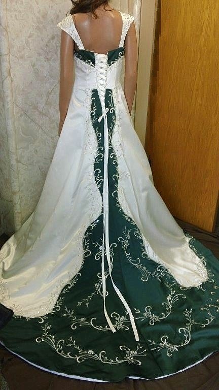green wedding dress